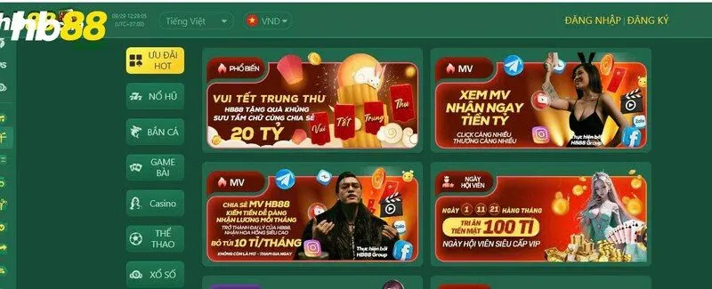 Khuyến Mãi HB88 - Tặng Thưởng Không Giới Hạn Mỗi Ngày - ZUVEX.INFO
