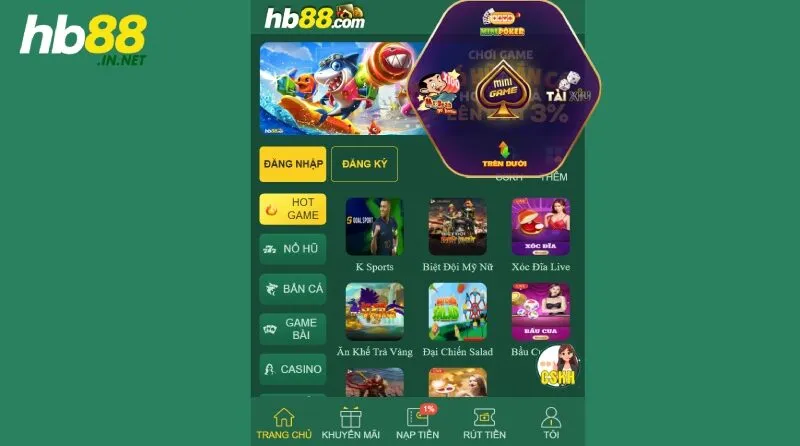 Mini game HB88 - Sảnh cá cược bùng nổ đổi thưởng cực khủng - ZUVEX.INFO