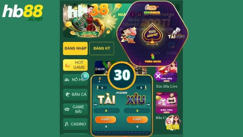 Mini game HB88 - Sảnh cá cược bùng nổ đổi thưởng cực khủng - ZUVEX.INFO